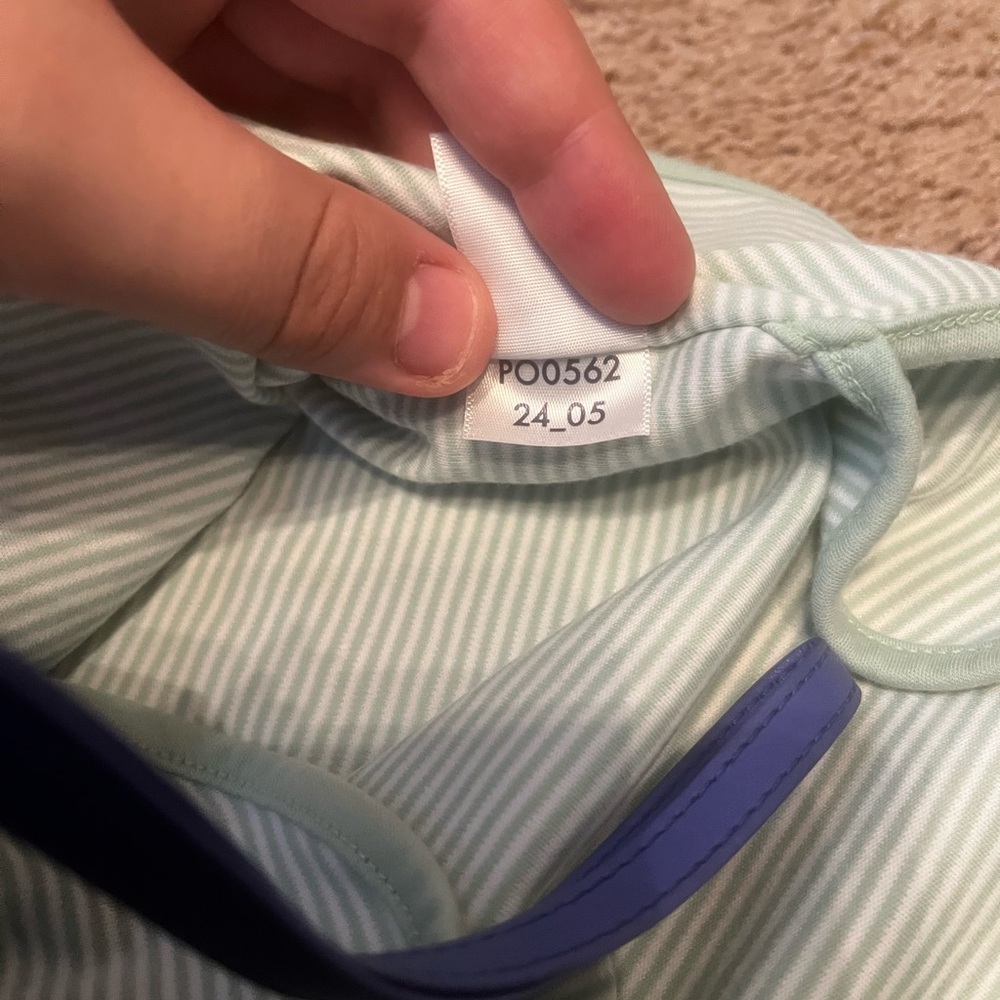 LAKE Green and White Striped 3/4 Sleeve Pajama Top Size S - Picture 7 of 7